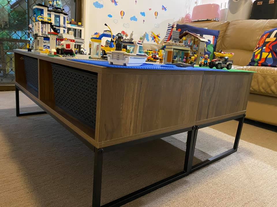 Entertainment unit lego table hack by Laura