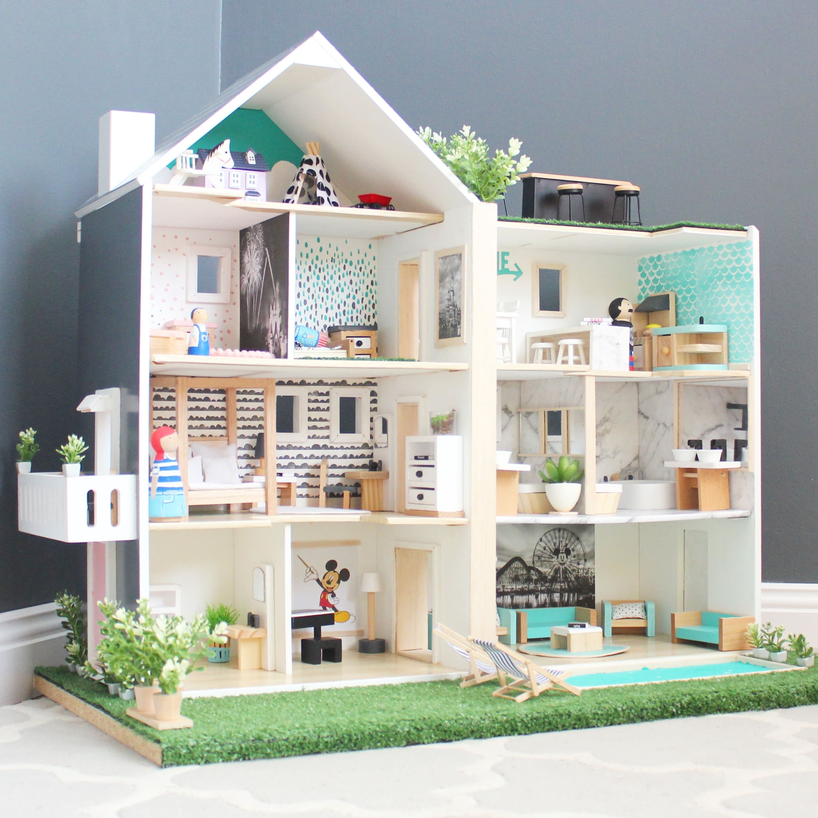 wooden dolls house kmart