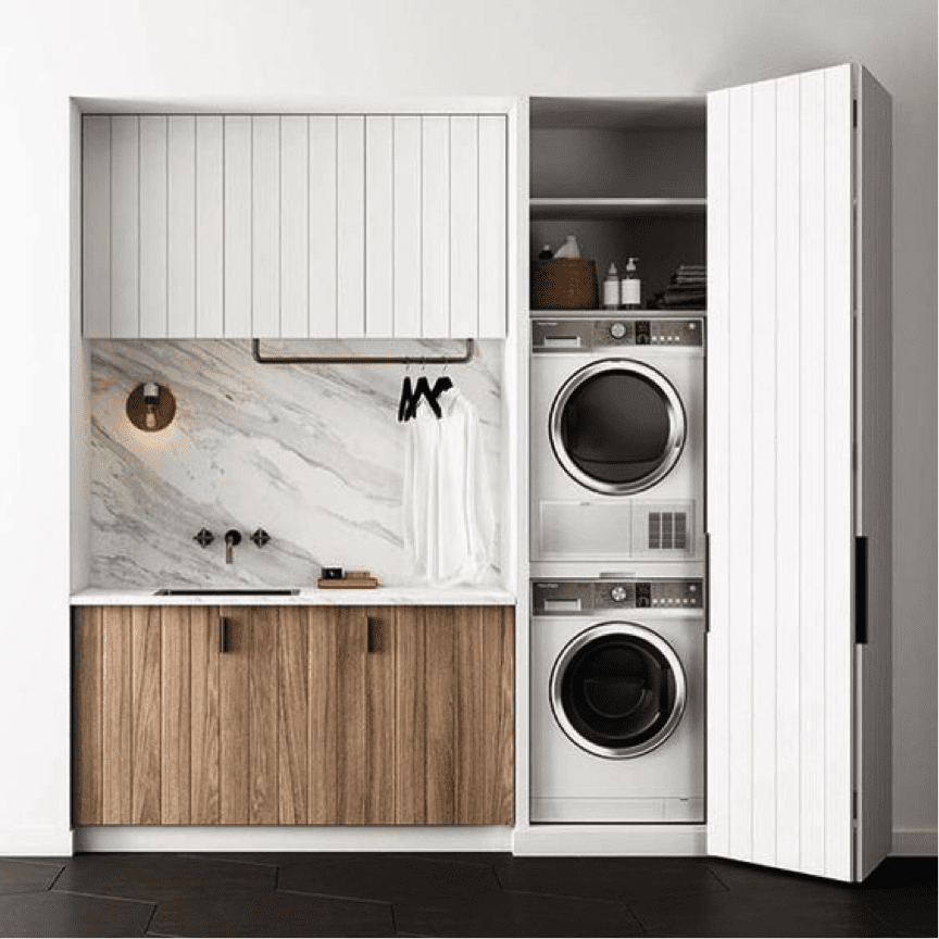 Marble and timber laundry