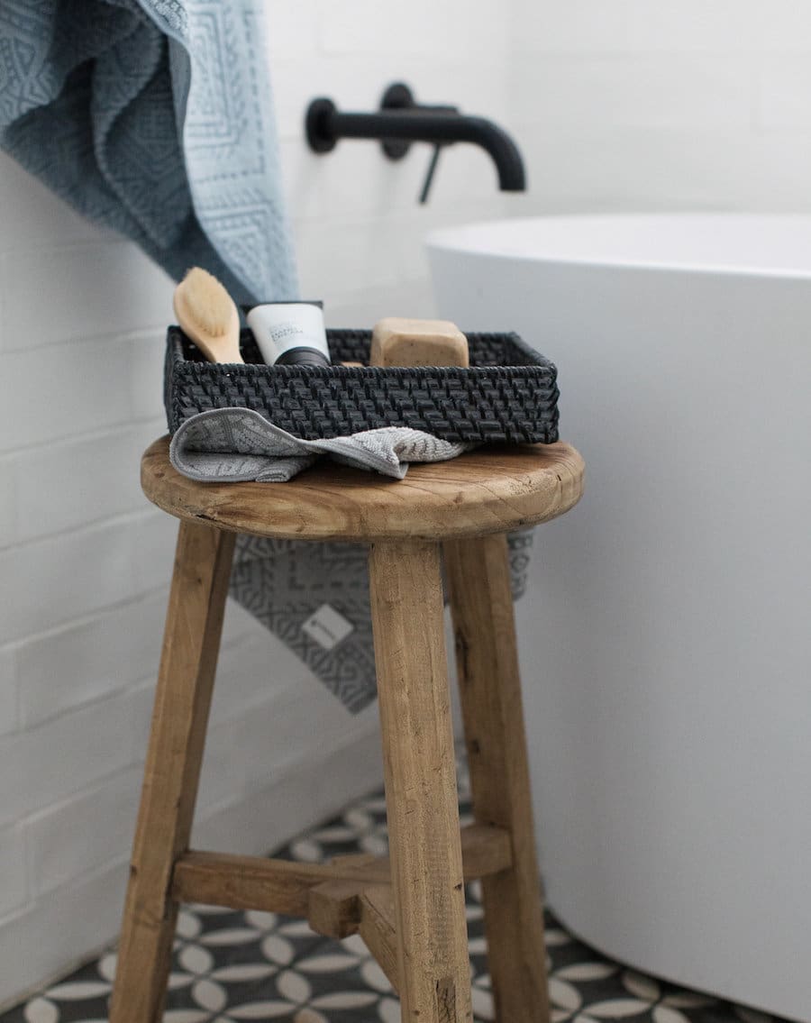 Antique stool How to decorate your bathroom