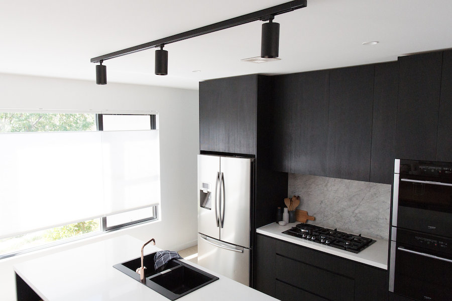 New Black Track Ceiling Mount Light In, Track Lighting Above Kitchen Island