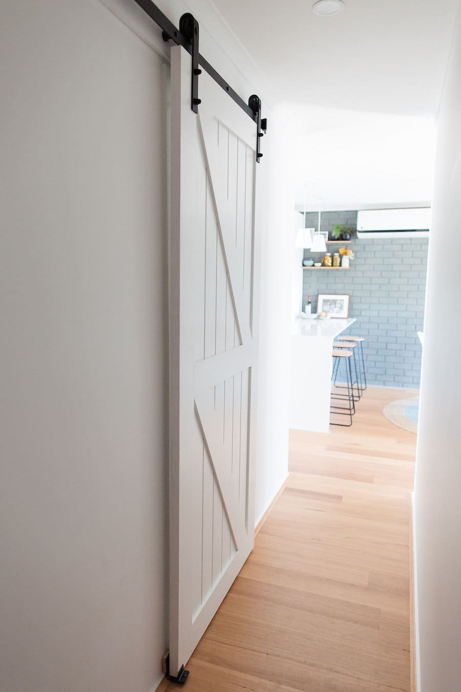 Barn door in full house renovation