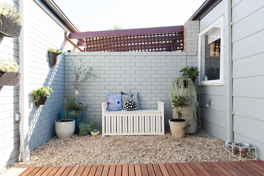 Pebble courtyard