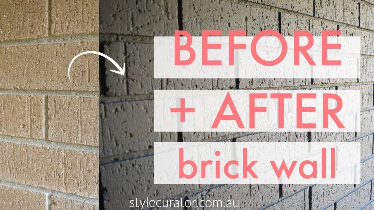 Internal brick wall before and after 80s brown to ontrend grey