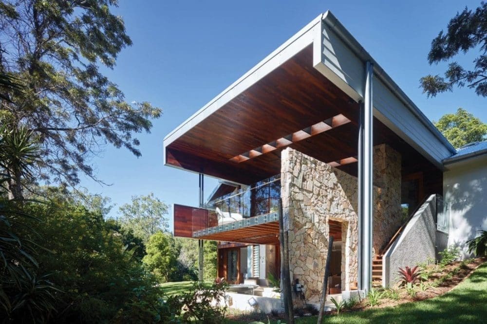 Graya Creek House affordable garden landscaping ideas with mulch and defined edges