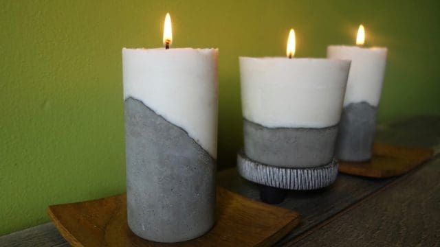 concrete home decor dipped candle