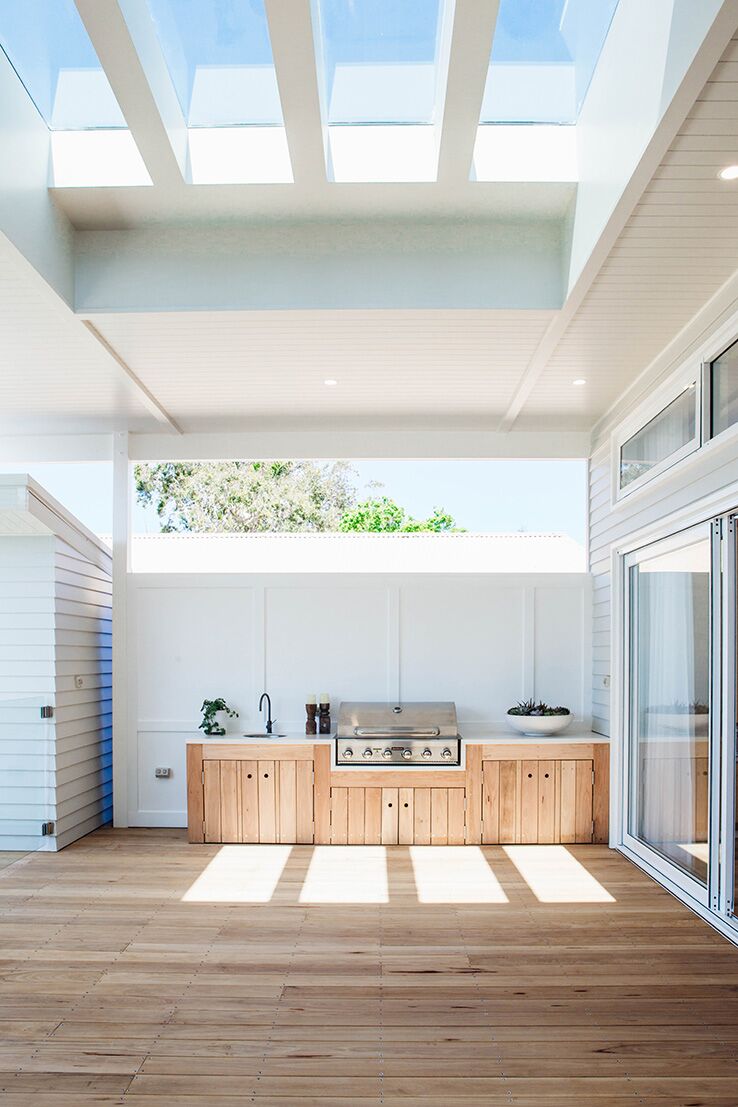 Stunning outdoor kitchen by Kyal and Kara, take the full home tour