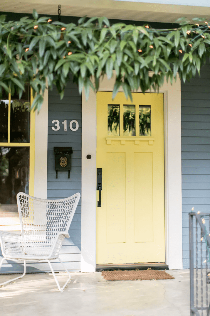 Style me pretty yellow door