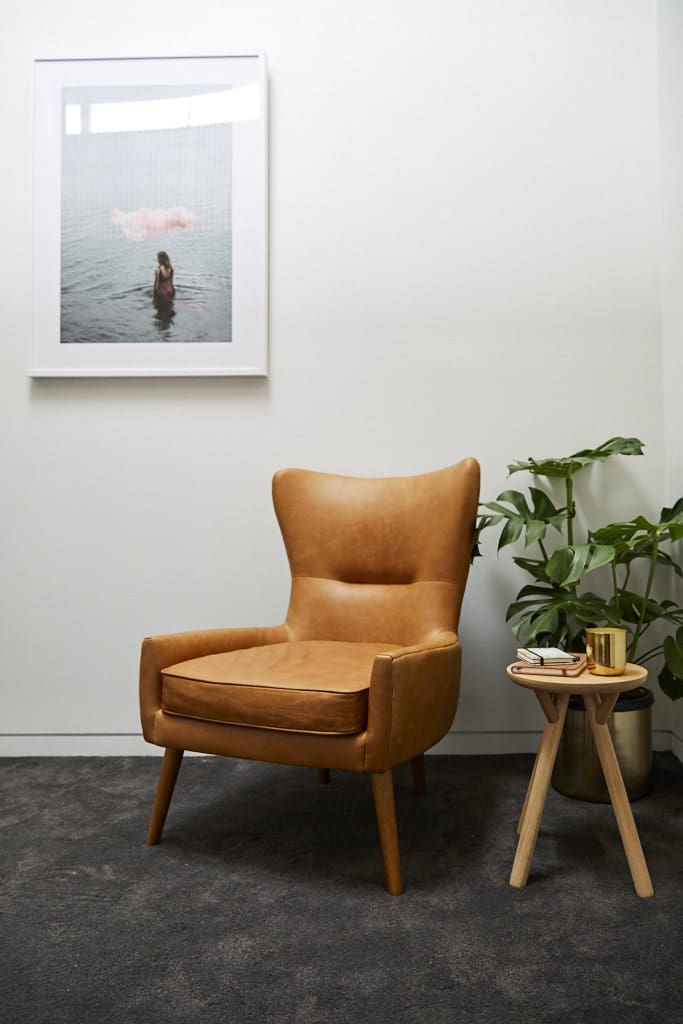 Seating nook in bedroom