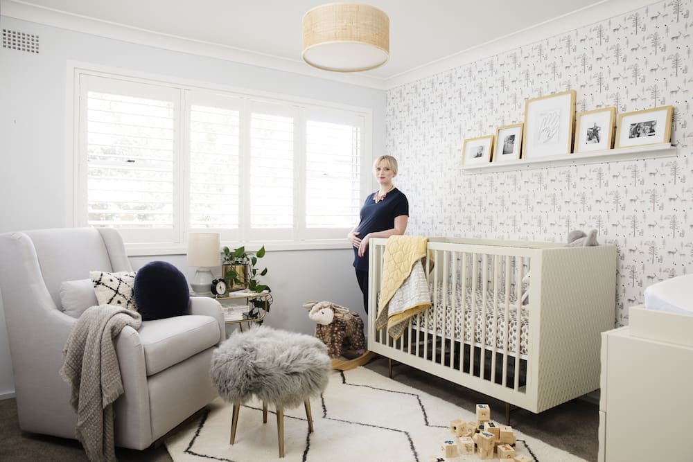 Jen in nursery