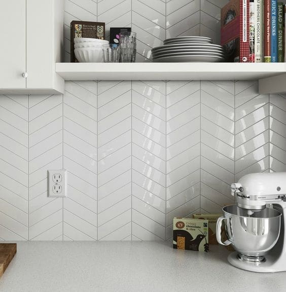 Chevron kitchen splashback