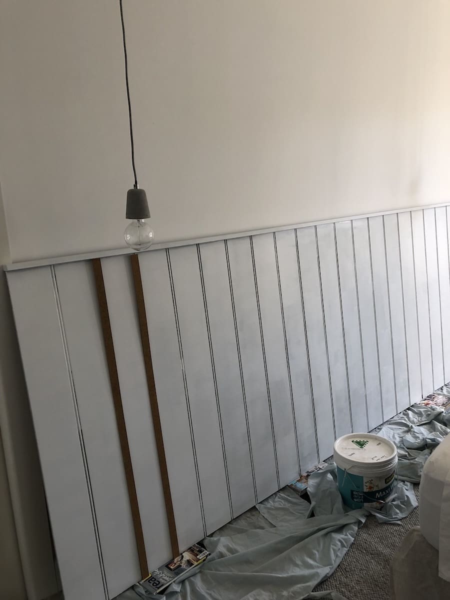 Adding timber to DIY wall panel bedhead