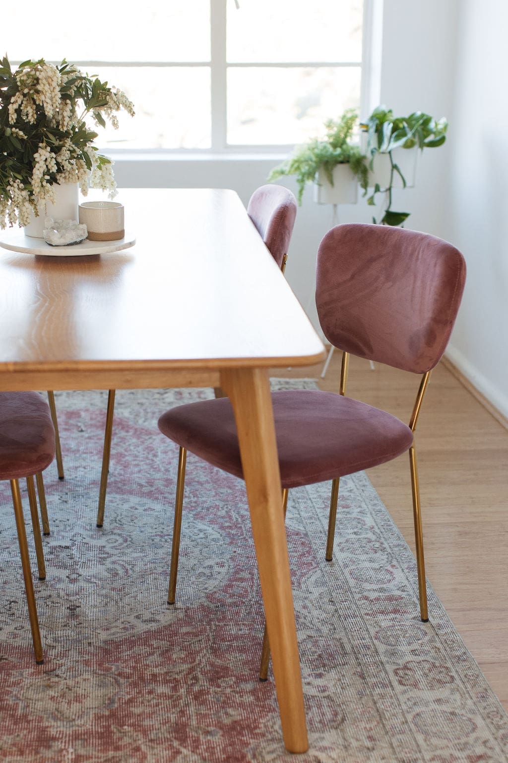 Dusty rose chairs