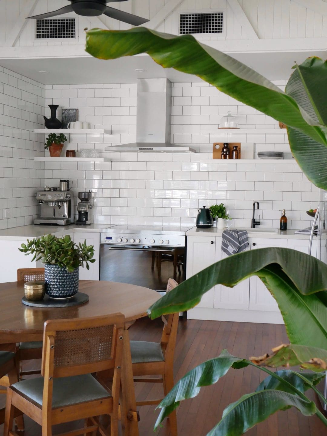 Kitchen dining boho coastal home