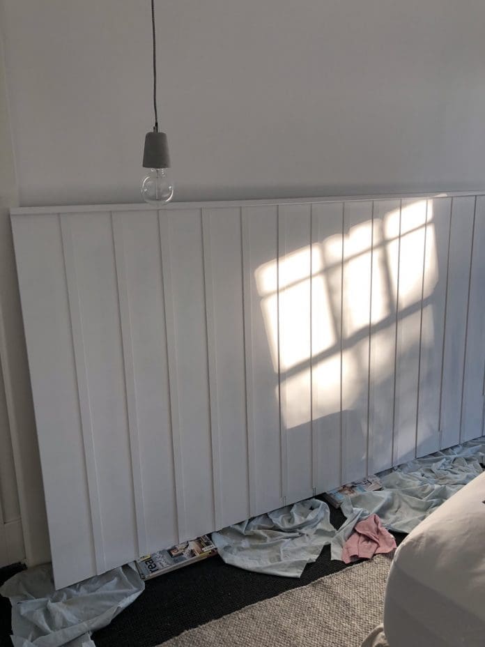 DIY wall panel bedhead | Style Curator