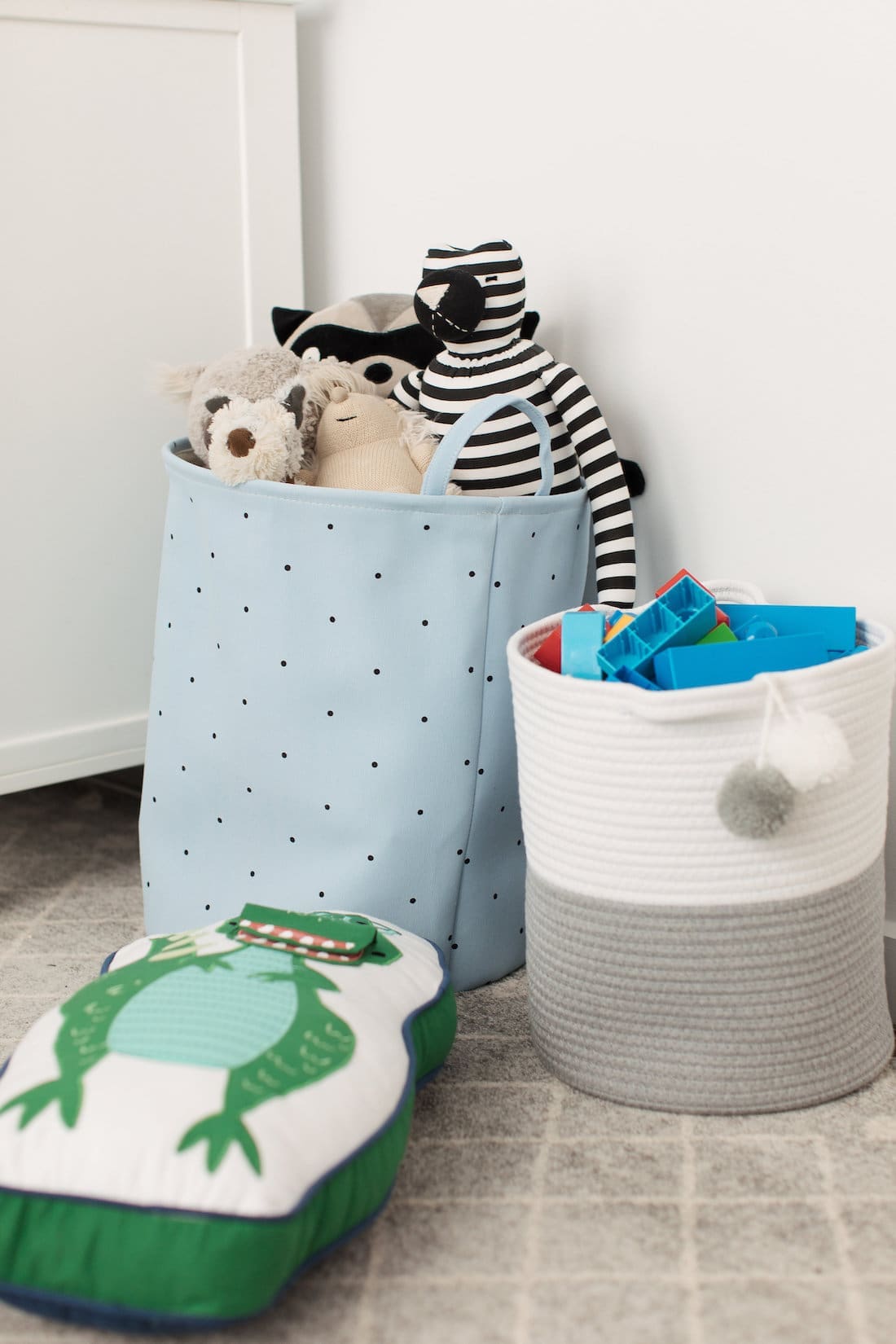 Basket storage stylish and functional kids bedroom