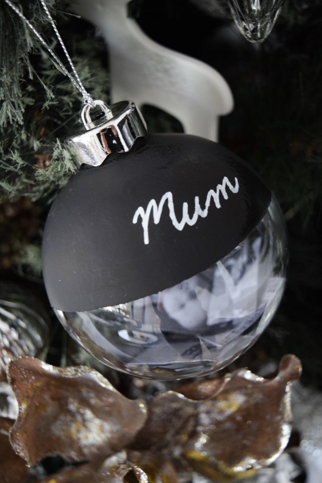 Blackboard bauble personalised Christmas ornament