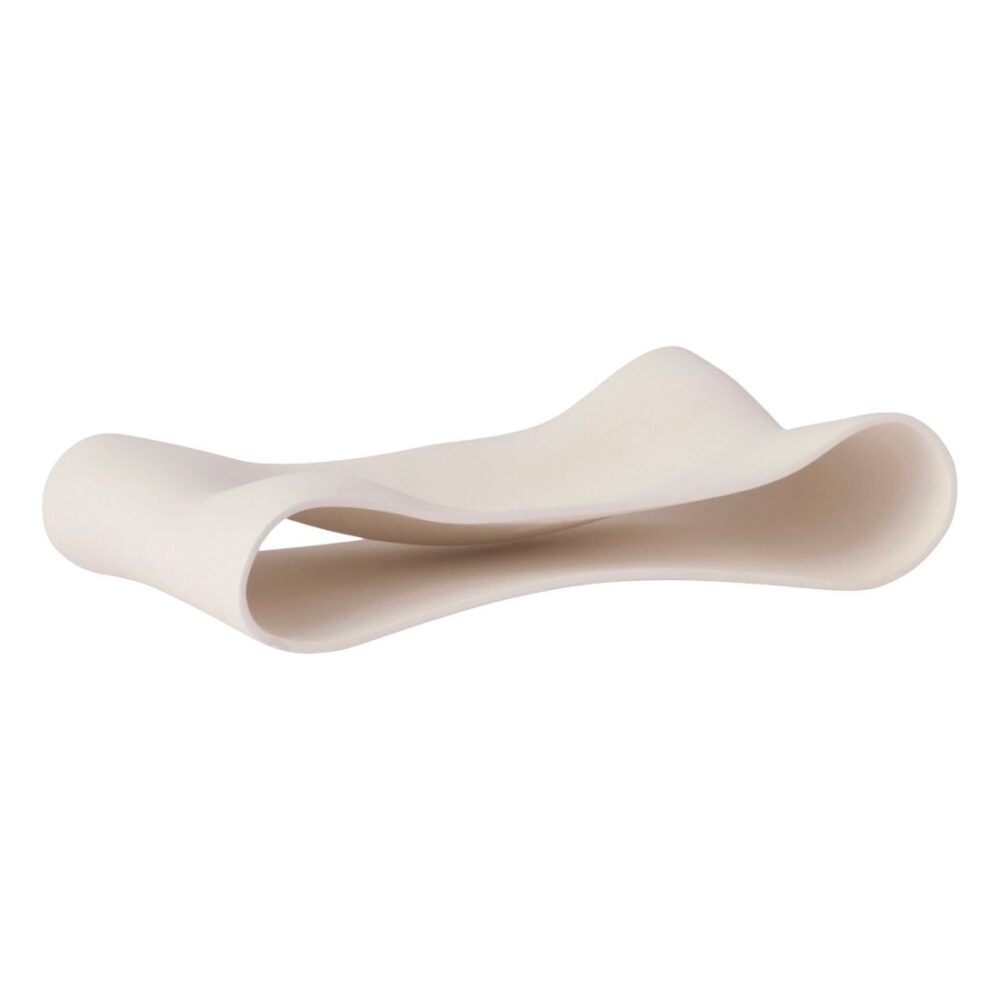 White sculptural wavy decorative bowl