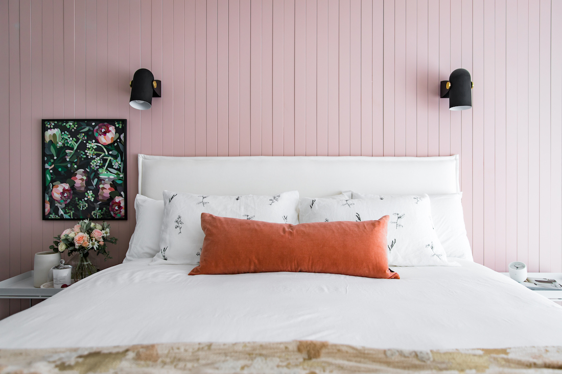 Pink bedroom Australian design home