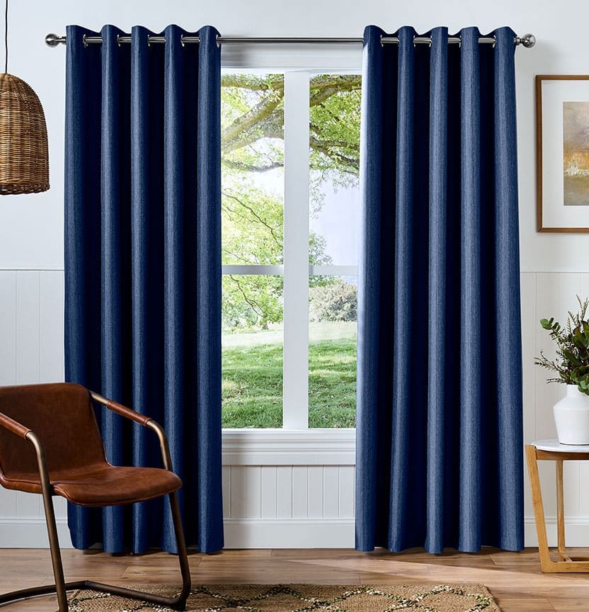 Curtains on rod