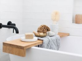 Style a bath tray