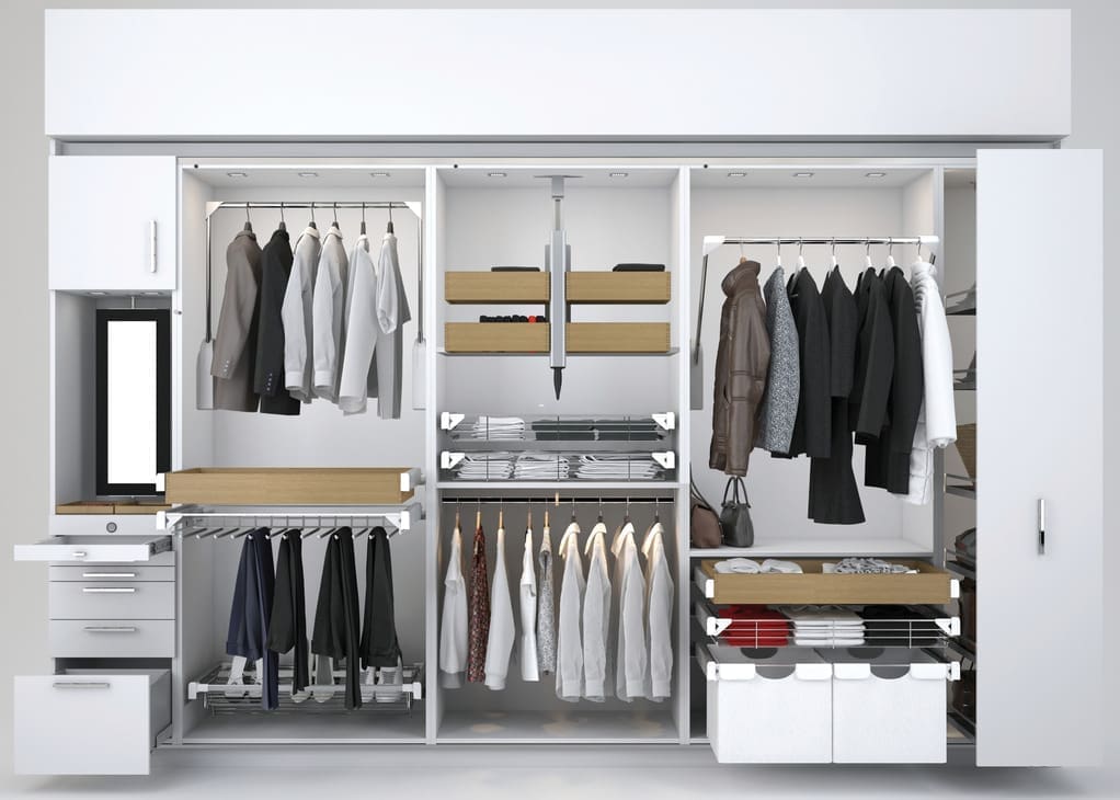 White wardrobe design