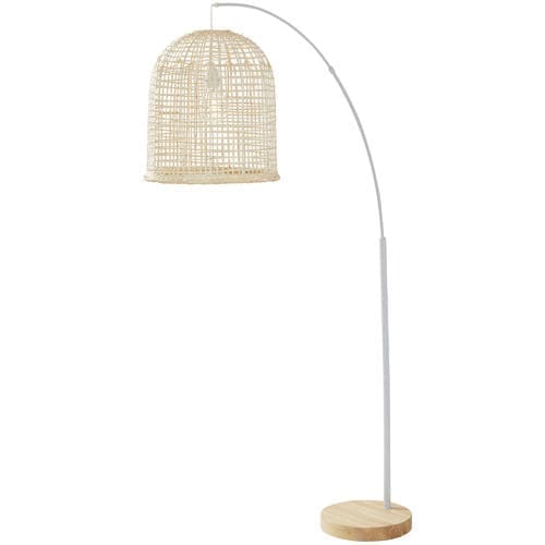 Woven floor lamp