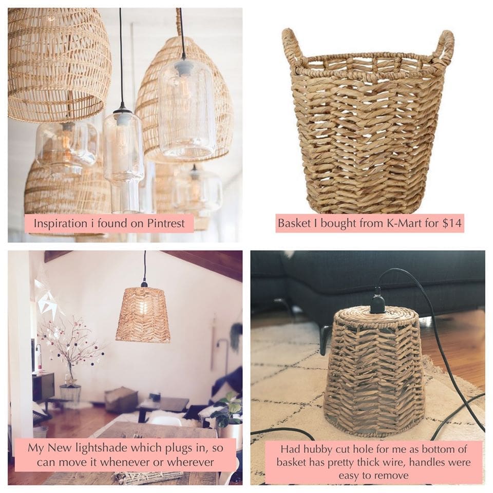 kmart clip on rattan shade pendant