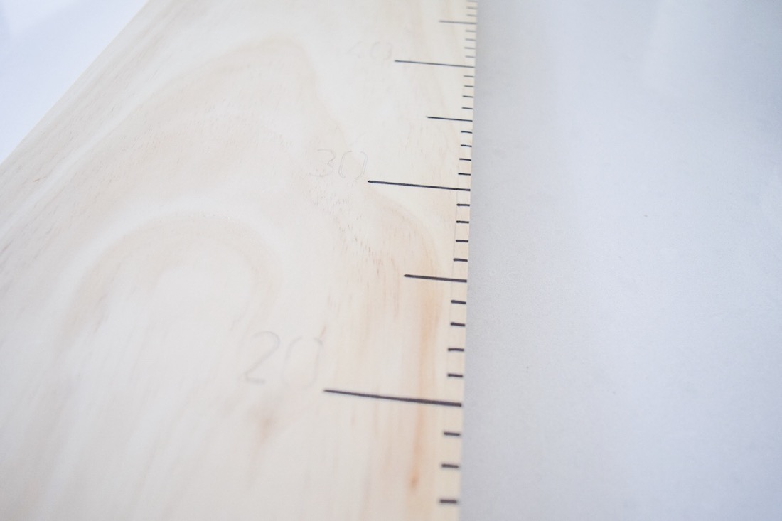Markings on growth chart