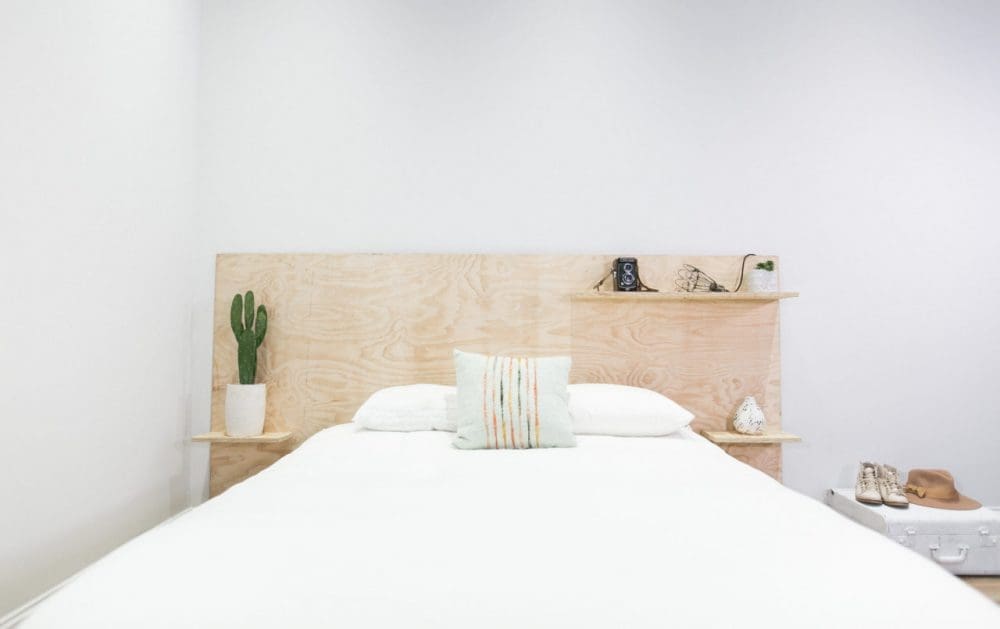 Plywood headboard