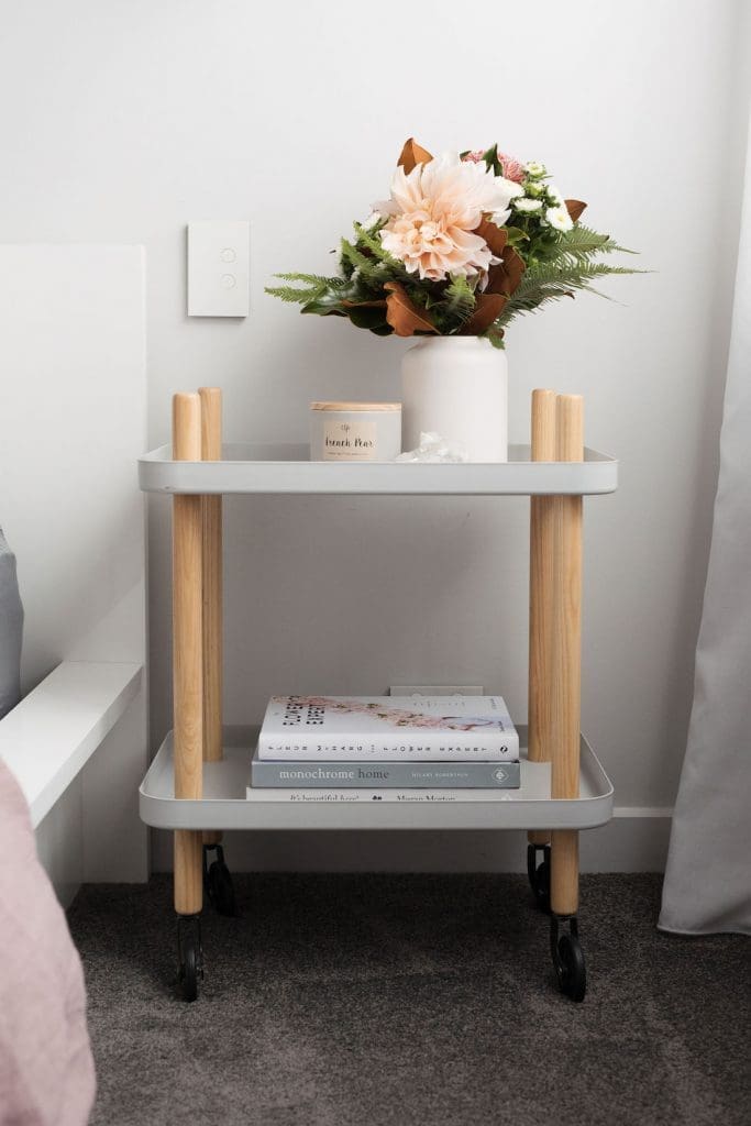 Bedside table Decorating a rental bedroom