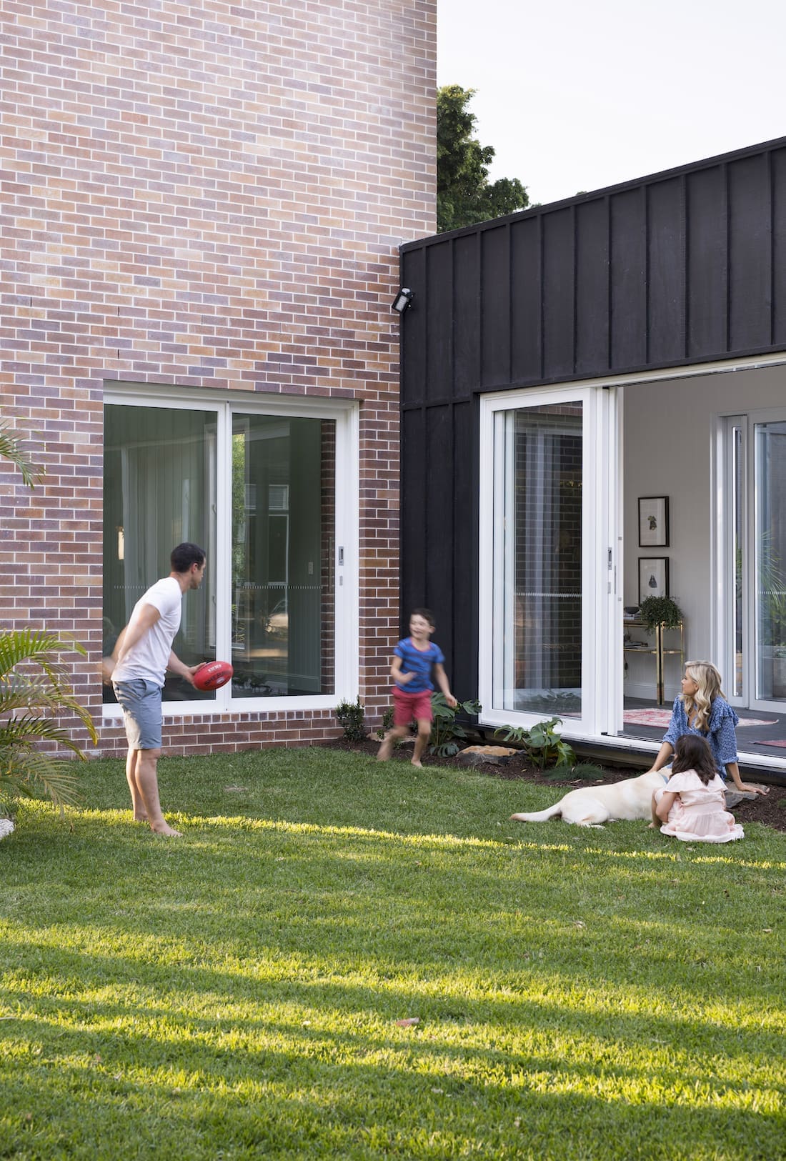 Carlene and Michael family in garden