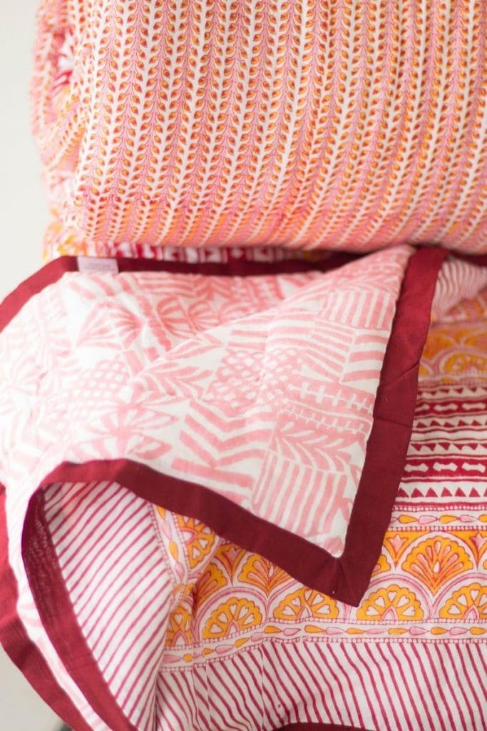 Block print quilt