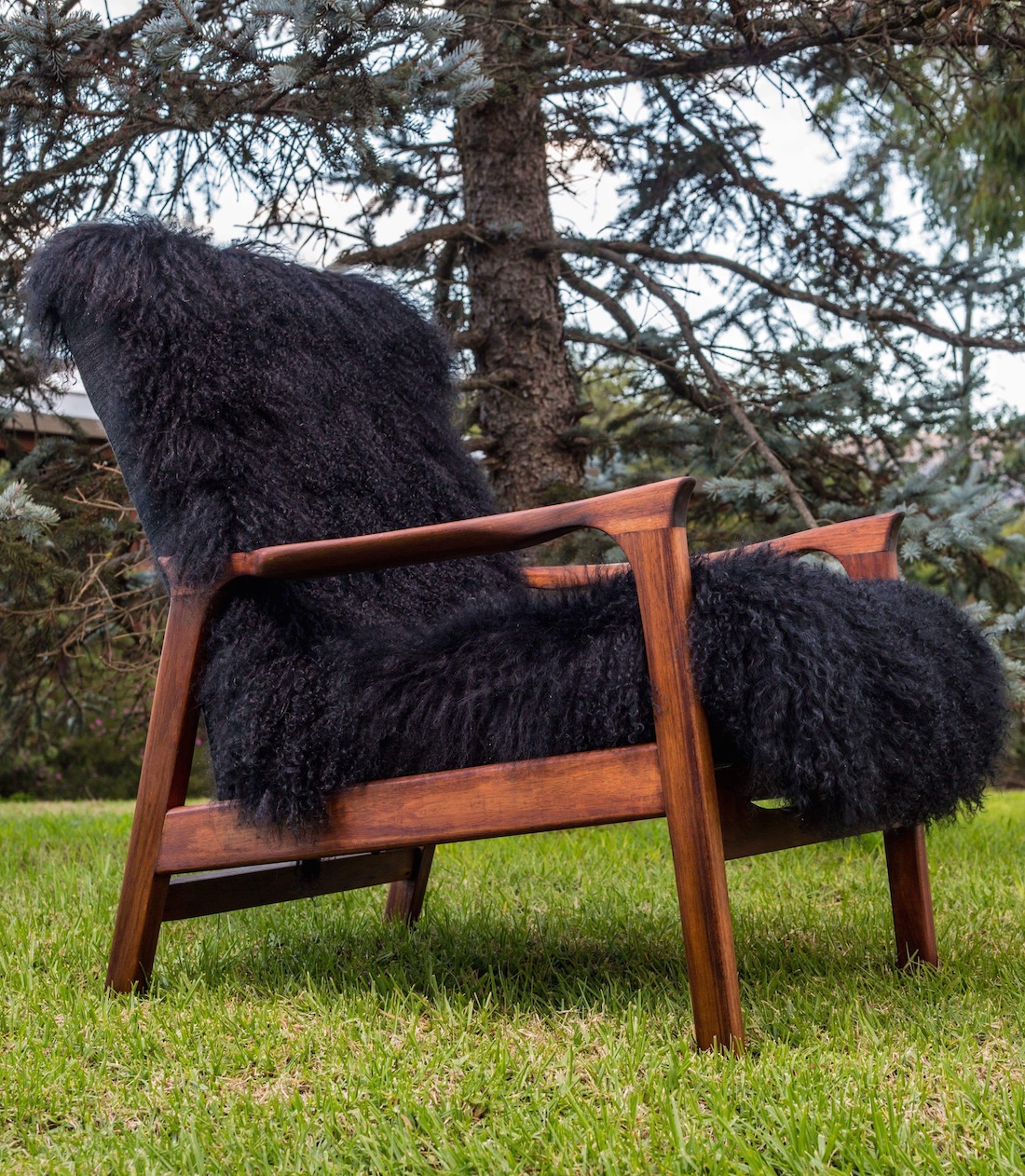 Custom fluffy chair by Antiquate artist Kerri Hollingworth