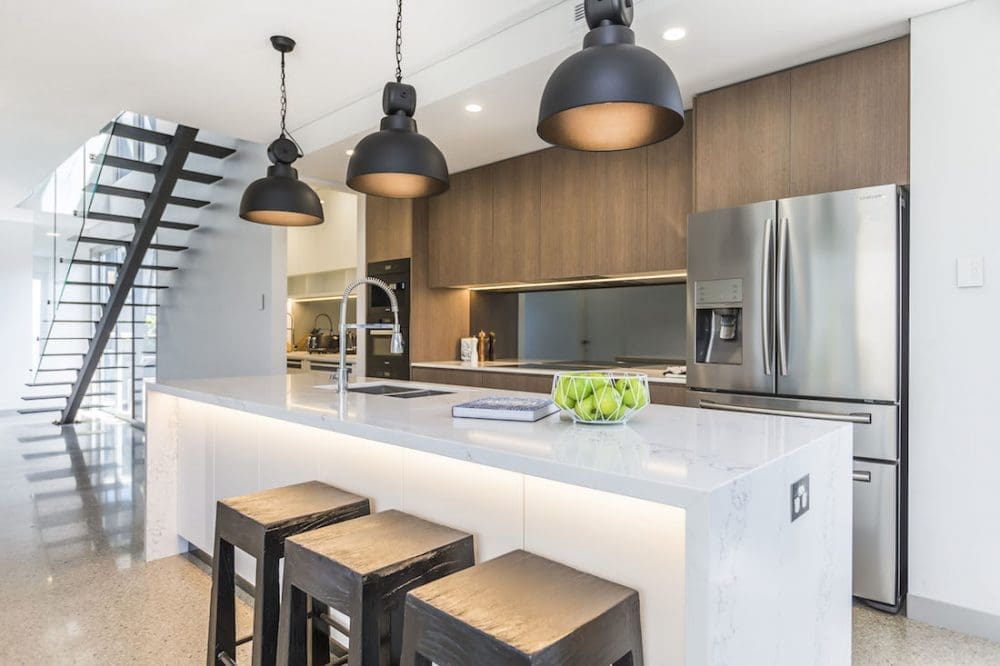 Open concept industrial kitchen Naomi Findlay luxe looks for less