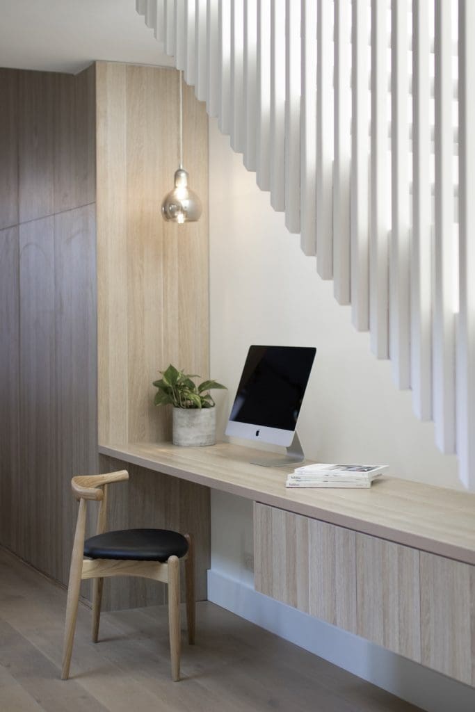 Study nook under stairs