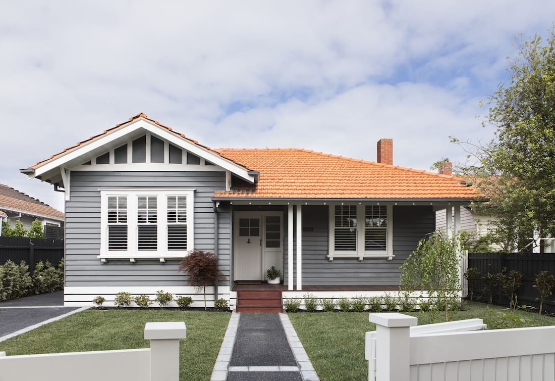 Californian Bungalow grey exterior_BaskInteriors