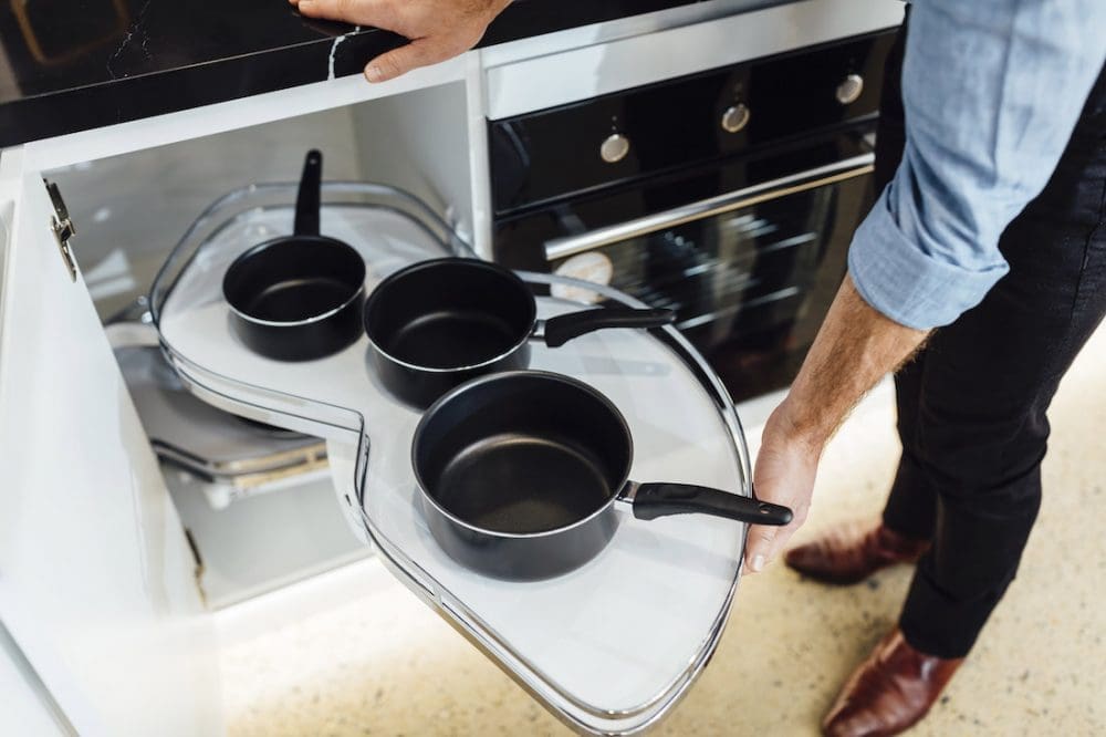 Corner storage shelf kitchen storage solutions