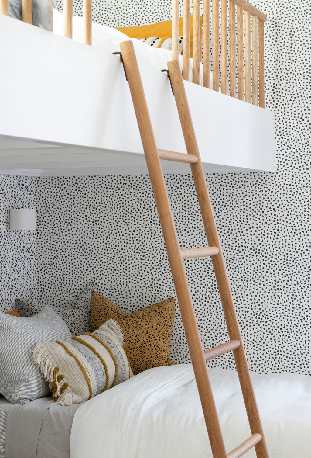 Dalmatian print wallpaper bunk bed room