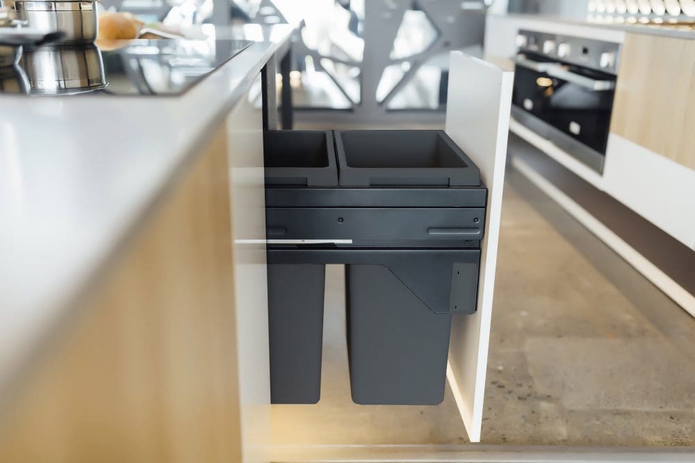 Multi compartment bin kitchen storage solutions