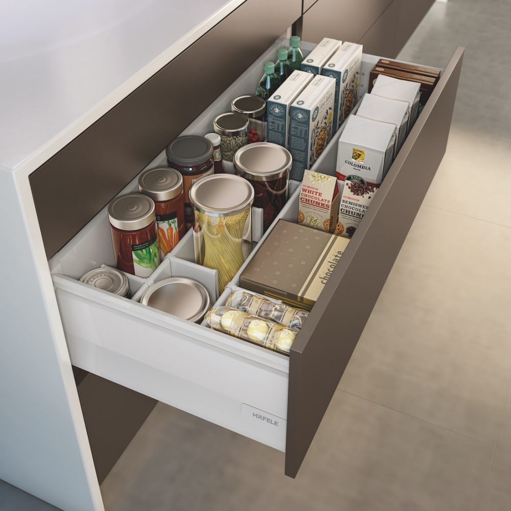 Häfele drawer storage kitchen storage solutions