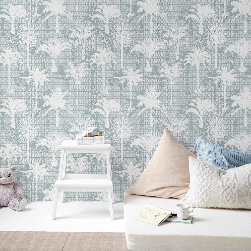 Seamist Palms removable wallpaper by Boho Art & Styling