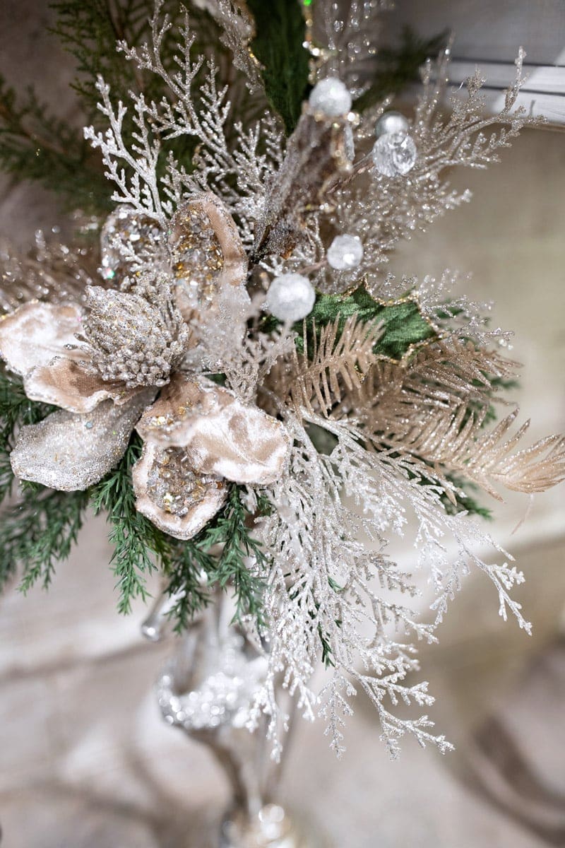 Christmas florals in vase