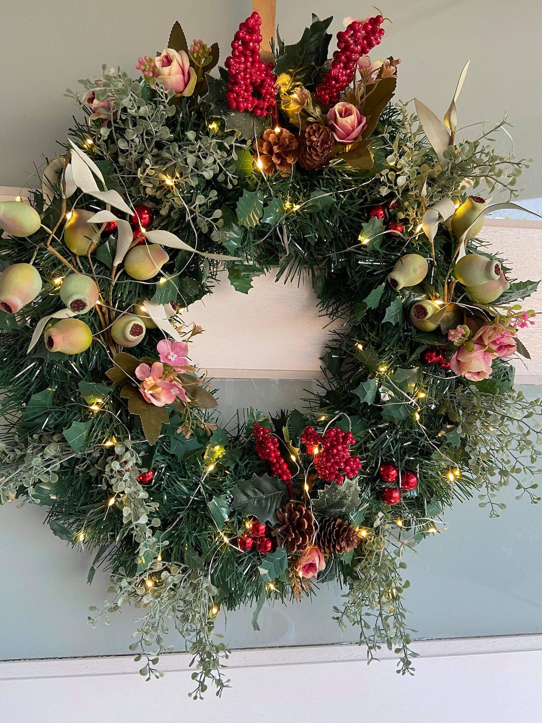 Kmart hack faux Christmas wreath
