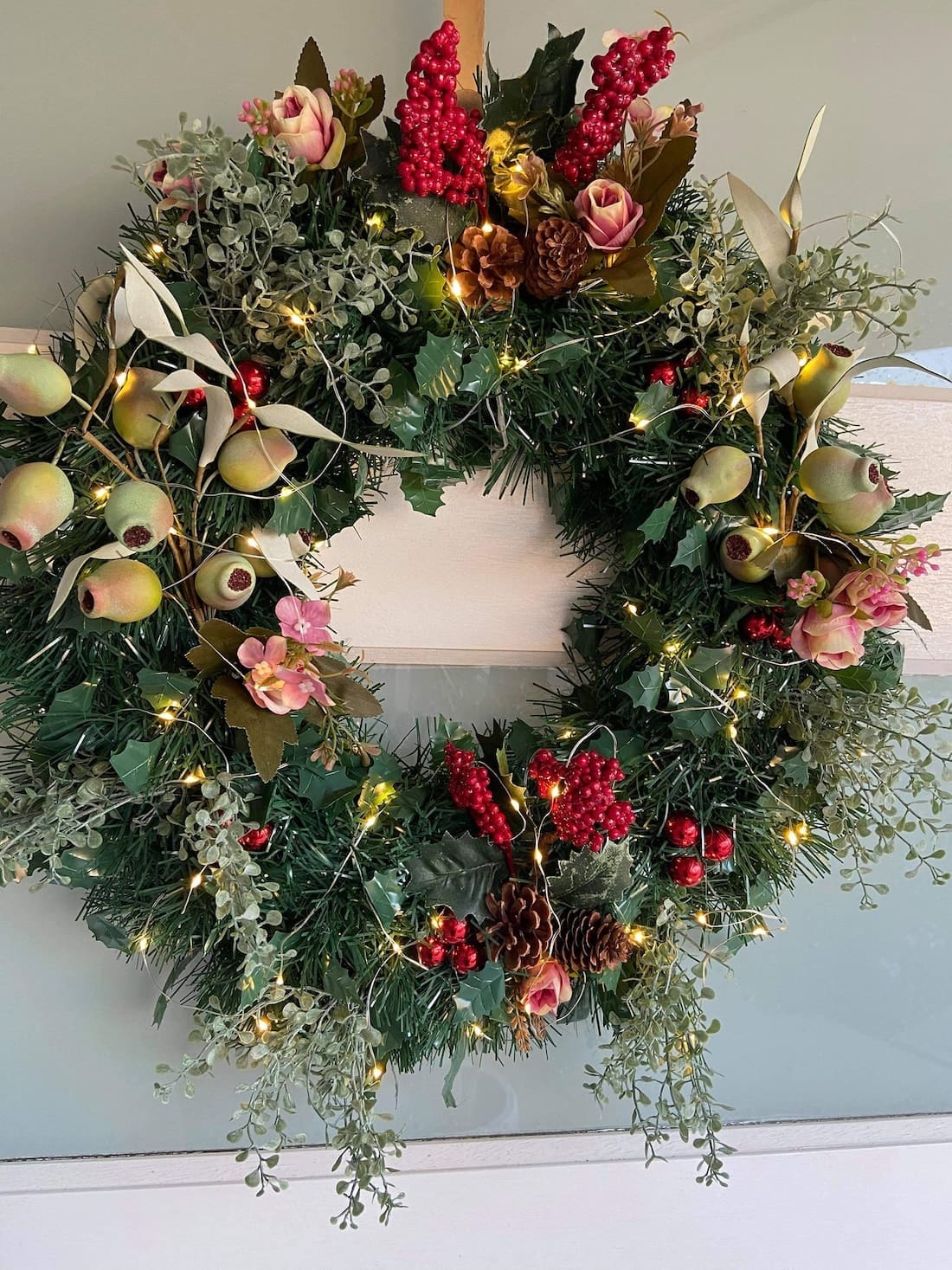 Kmart hack faux Christmas wreath