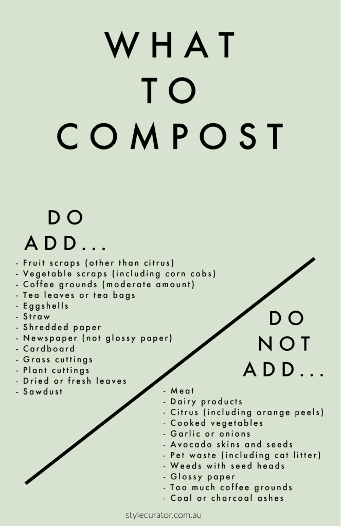 What to compost pin composting tips