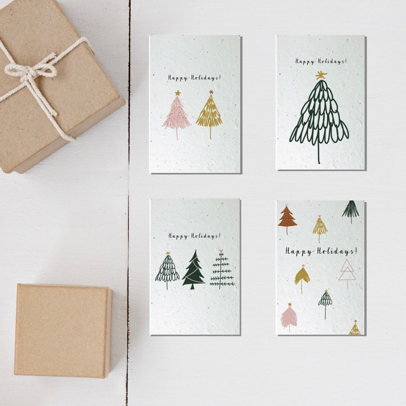 Plantable Christmas cards with seeds