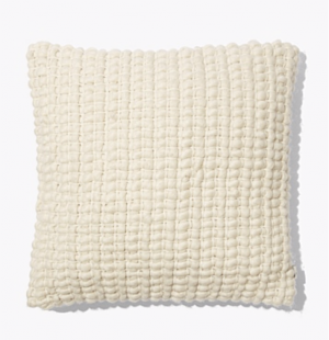 Cream wool cushion