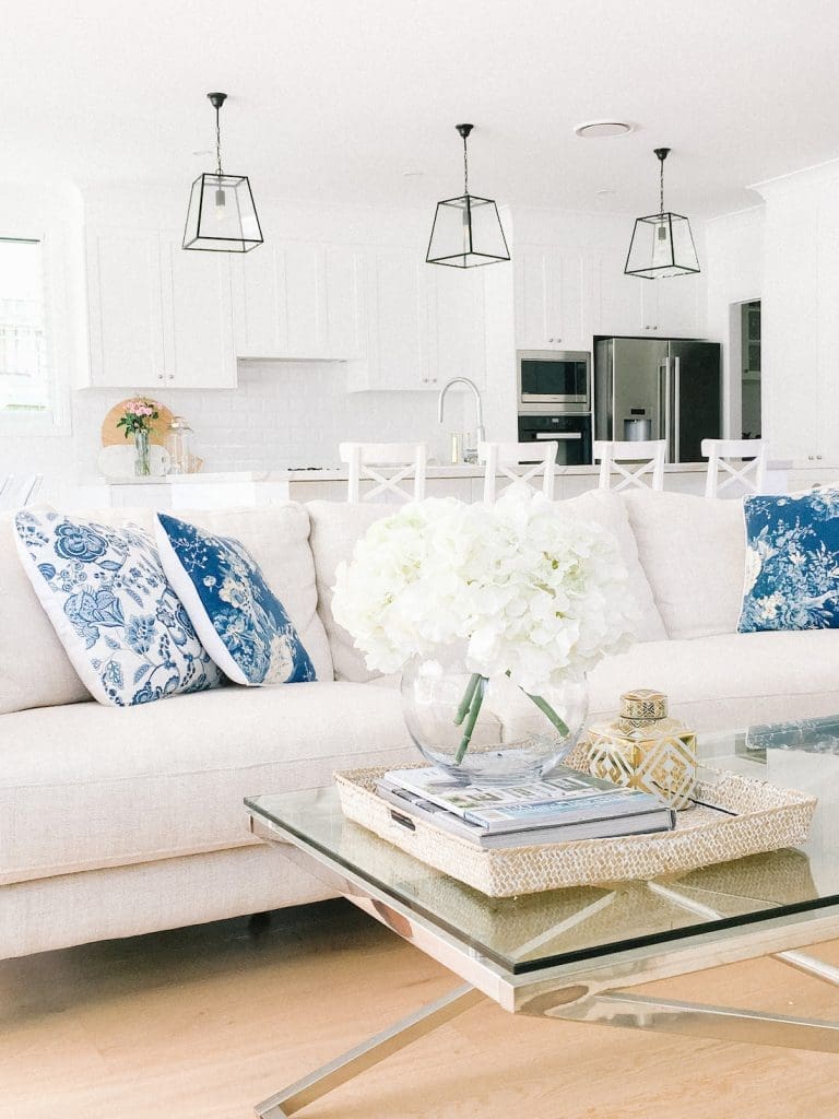Hamptons home living room details