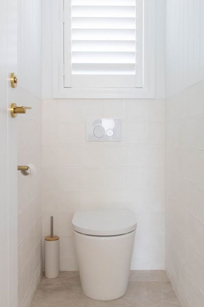 Toilet after